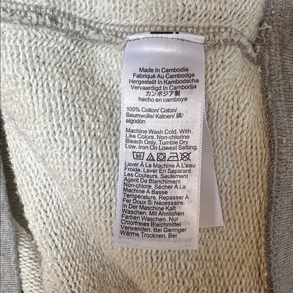 J Crew Heritage cotton terry grey roll neck sweatshirt cozy/athleisure. Sz Med - Picture 10 of 12